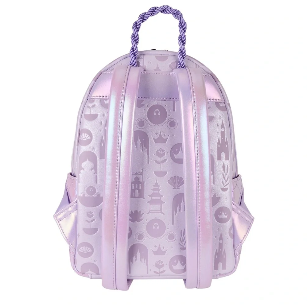 Loungefly Disney Princess iridescent all over print  Backpack Hard Tag New!